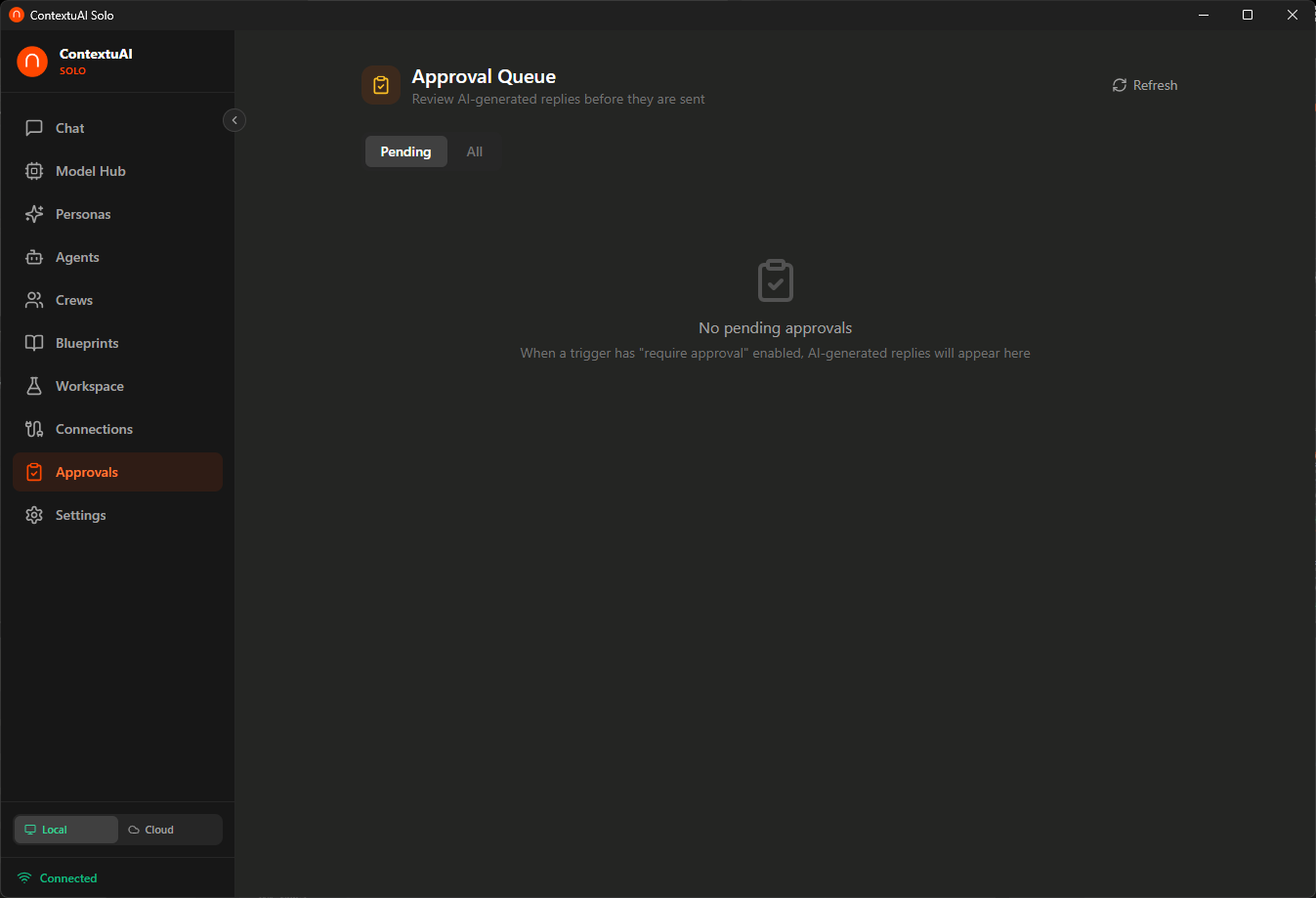 ContextuAI Solo — Approval Queue for AI Replies